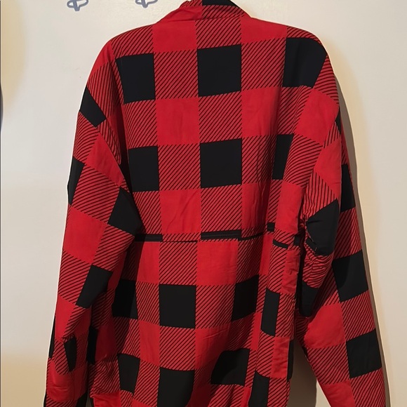 Simply Southern Red and Black Plaid Puffer Jacket - Picture 6 of 6